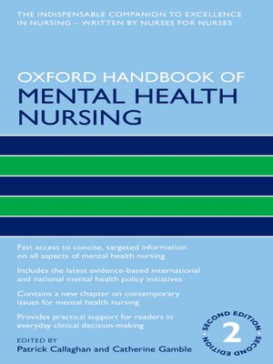 cover image of Oxford Handbook of Mental Health Nursing